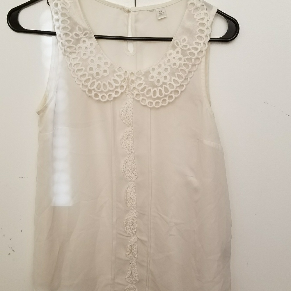 Beige sleeveless blouse